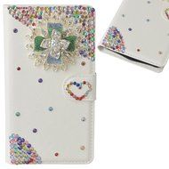 LG Escape 3 Case, LG Phoenix 2 Case, LG K8 Case White PU Leather Folio Flip Phone Case,Yaheeda 3D Handcraft White... N28