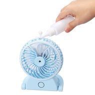 NEWSTYLE Table Fan with Spray Mist - Portable Mini USB Rechargeable Water Misting Fan Personal Cooling Humidifier... N6