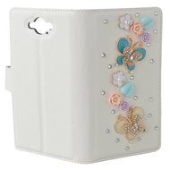 LG Escape 3 Case, LG Phoenix 2 Case, LG K8 Case White PU Leather Folio Flip Phone Case,Yaheeda 3D Handcraft White... N32