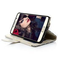 Note 5 Case,Samsung Galaxy Note 5 Case - Wallet Slim Fit Folio Stand 3D Basso-relievo PU Leather Flip Case with... N6