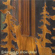 New Iron Rustic Forest Fireplace Screen with Deer and Mountain Silhouettes N2