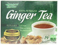 Natural Garden 100% All Natural Ginger Tea, 14 Tea Sachets (Pack of 6) N4