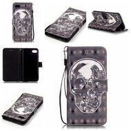 iPhone 7 Case,Yaheeda [3D Colored Drawing] [Flip Fit] Premium PU Leather Card-Slots Cash-Slots &amp; Kickstand [Anti-Scratches... N17