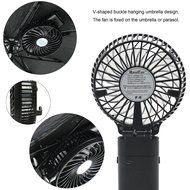 3 Speeds Portable Mini USB Rechargeable Desktop Fan wih 4000mAh Power Bank for Phone (Black) N4
