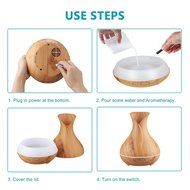 Rainco 400ml Ultrasonic Humidifier Aromatherapy Oil Diffusers with Adjustable Mist Mode,Waterless Auto Shut-off... N8