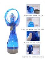 TopFunny Deluxe Battery-operated Handheld Water Misting Spray Fan (Blue)