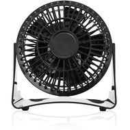 Brentwood 4 Inch Wide Oscillation 5 Blade Portable Adjustable Personal Desk Fan, Black