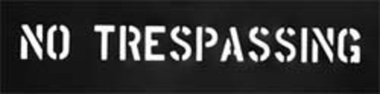 CH Hanson Marking Commercial Stencils 12403 NO TRESPASSING