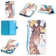 iPhone 7 Case,Yaheeda [3D Colored Drawing] [Flip Fit] Premium PU Leather Card-Slots Cash-Slots &amp; Kickstand [Anti-Scratches... N27