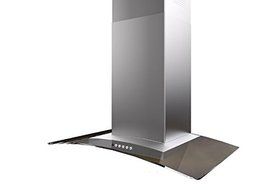 Faber TRAT30SS600-B 600 CFM 30" Tratto Curved Glass Wall Range Hood, Stainless Steel
