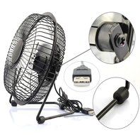 YYGIFT&reg; Quiet Operation Mini USB Table Desk Personal Fan with Built-in Rechargeable Battery - Black N6