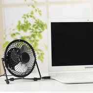 YYGIFT&reg; Quiet Operation Mini USB Table Desk Personal Fan with Built-in Rechargeable Battery - Black N7