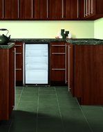Summit SCR500BLBI7SHADA: Commercially listed ADA Compliant 20&quot; wide glass door all-refrigerator for built-in use...
