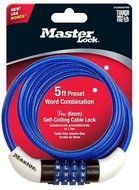 Master Lock Word Cable Bike Lock 5 Ft. ( 6 Mm ) X 1/4 In. Asstd Colors by Master Lock Company