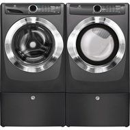 Electrolux Front Load Washer and Electric Dryer Set with Pedestals EFLS517STT and EFME517STT and EPWD157STT