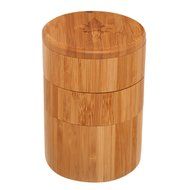 Totally Bamboo Small Salt Box, Bamboo Container With Magnetic Lid For Secure Storage N15