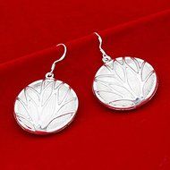 Elegant Silver Plated Women Retro Round Hook Dangle Drop Earrings Jewelry GIft N5