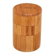 Totally Bamboo Small Salt Box, Bamboo Container With Magnetic Lid For Secure Storage N18