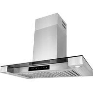 Golden Vantage 30" Stainless Steel Wall Mount Touch Screen Display LED Light Lamp Baffle Filter Convertible Cooking... N2