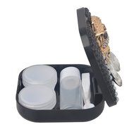 KAKA(TM) Fashion Box Kit 3D Handmade Rhinestone Bling Crystal Design Skull Pattern Decorated Black Mini Contact... N33