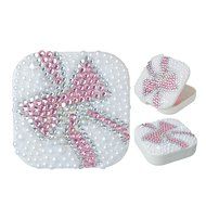 KAKA(TM) Fashion Box Kit 3D Handmade Rhinestone Bling Crystal Design Skull Pattern Decorated Black Mini Contact... N35