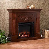 Pemberly Row Electric Fireplace in Mahogany