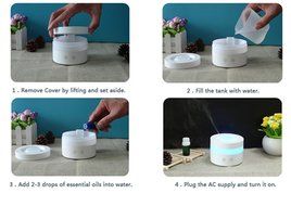 Actpe Portable Travel-size USB 100ml Aroma Essential Oil Diffuser Ultrasonic Air Humidifier Ultrasonic Cool Mist... N8