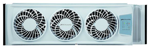 Bionaire BWF0522E-BU Thin Window Fan with Comfort Control Thermostat N5