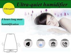 VIVINATURE Humidifier 100ML Ultrasonic Aromatherapy Oil Diffuser Cool Mist Aroma Humidifier with Waterless Auto... N3