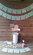 Pastel Hot Air Balloon Cupcake Toppers - up up &amp; away party - party supplies - cake decorations