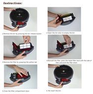 I-clean Replacement Hepa Filters for iRobot Roomba 880 870 800 980 Robotic Vacuum Cleaner Parts and Accessories... N4