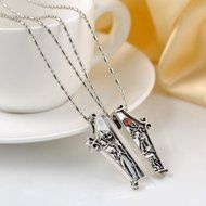 The Nightmare Before Christmas Jack Lisa Couple Pendant Necklace Jewelry Gift N4