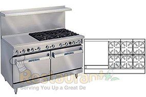Imperial Commercial Restaurant Range 60&quot; With 6 Burner 24&quot;Griddle 2Convection Oven Natgas Ir-6-G24-Cc