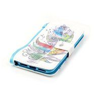 iPhone 7 Case,Yaheeda [3D Colored Drawing] [Flip Fit] Premium PU Leather Card-Slots Cash-Slots &amp; Kickstand [Anti-Scratches... N35