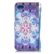 iPhone 7 Case,Yaheeda [3D Colored Drawing] [Flip Fit] Premium PU Leather Card-Slots Cash-Slots &amp; Kickstand [Anti-Scratches... N37