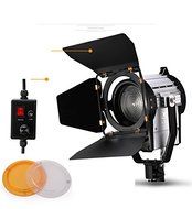 ASHANKS Dimmable Bi-color LED100W LED Studio Fresnel spot Light 3200-5500K for Studio Camera Photo video Equipment N7