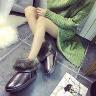 Spritech(TM) Fashion Women's Warm Flat Fur Button Elegant Tassel Winter Snow Boots N13