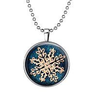 Christmas Nice Snow Flake Glow in the Dark Necklace Pendant Jewelry Xmas Gift