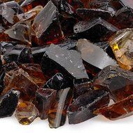 American Fireglass 9 to 12mm Fire Pit and Outdoor Fireplace Glass, Small, 10-Pound, Dark Blue N22