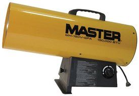 Master MH-150V-GFA-A LP Forced Air Heater, Variable Output, 150,000 BTU