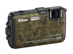 Nikon COOLPIX AW100 16 MP CMOS Waterproof Digital Camera with GPS and Full HD 1080p Video (Camouflage) (OLD MODEL)
