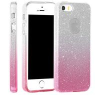 iPhone 5/5s/se Bling Crystal 3 in 1 Case-Auroralove Pink iPhone Se Beauty Fashion 3 layers Hybrid Bumper Cover... N8