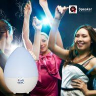 Lauco 450ML Cool Mist Ultrasonic Humidifier, Essential Oil Diffuser Bluetooth Speaker with LED Atmosphere Lamp... N6