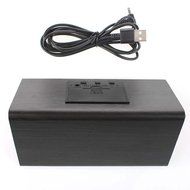 Digital Wood Clock Sound Activated LED Alarm Clock Multi-function Display with Temperature and Humidity (Black-white) N11