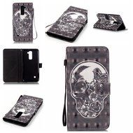 LG G Stylo 2 Case,LG G Stylus 2 Case,Yaheeda [3D Colored Drawing] [Flip Fit] Premium PU Leather Card-Slots Cash-Slots... N33