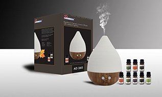Pursonic AD260 Bamboo Aroma Diffuser and Humidifier with 8 Aromatherapy Oils N2