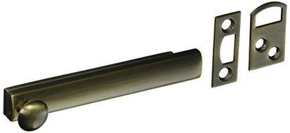 Baldwin 0322050 Surface Bolt, Antique Brass by Baldwin