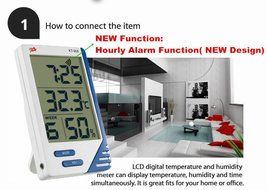 Citywalk360 Indoor/ Outdoor Home Office LCD Digital Thermometer Hygrometer Hydroponics Grow Tent/Room Humidity... N4