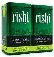 Rishi Tea Jasmine Pearl Green Loose Leaf Tea, 3 Ounce Tin (Pack of 2)