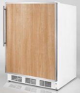 Summit Ct67bifr 5.1 Cu. Ft. Capacity Compact Refrigerator / Freezer - Custom Panel Door / White Cabinet